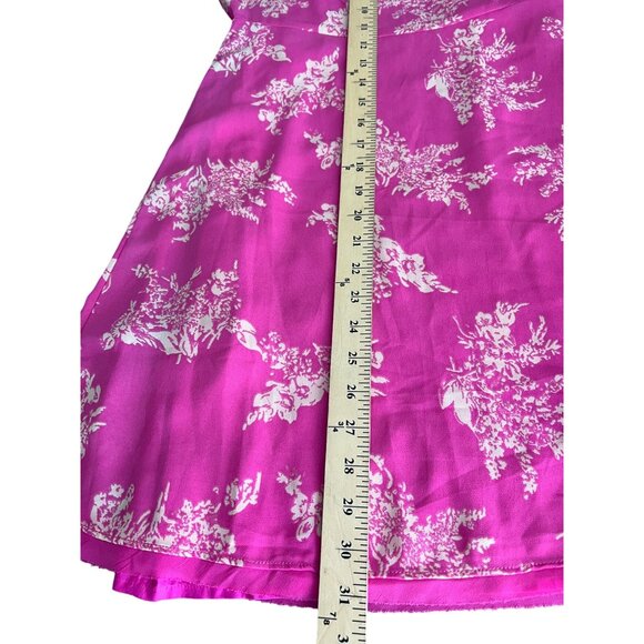 Free People Mazzi Pink Floral Mini Dress Cap Sleeves Keyhole Back Size XS - Picture 11 of 16
